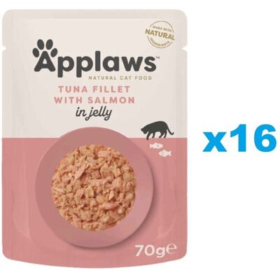 Hrana pentru pisici Applaws ton și somon - Pungi 16 x 70g Hrana pentru pisici Applaws ton și somon - Pungi 16 x 70g
