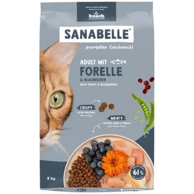 SANABELLE Hrană uscată pentru pisici adulte cu păstrăv, 8 kg SANABELLE Hrană uscată pentru pisici adulte cu păstrăv, 8 kg