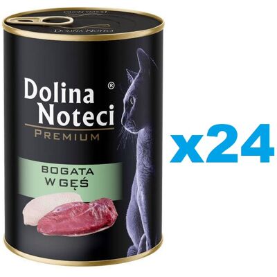 DOLINA NOTECI Premium conserve pentru pisici 24x400 g gâscă DOLINA NOTECI Premium conserve pentru pisici 24x400 g gâscă