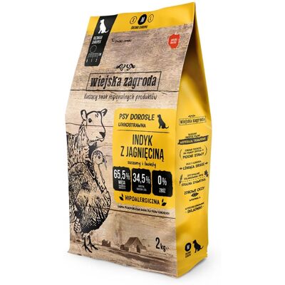WIEJSKA ZAGRODA Hrana uscată curcan cu miel pentru câini, crochete M 2x2 kg WIEJSKA ZAGRODA Hrana uscată curcan cu miel pentru câini, crochete M 2x2 kg