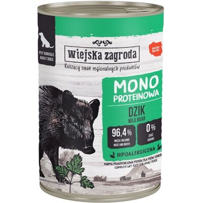 Hranjivo pentru câini Wiejska Zagroda 12 x 400 g - mistreț Hranjivo pentru câini Wiejska Zagroda 12 x 400 g - mistreț