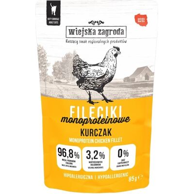 WIEJSKA ZAGRODA Hrană umedă pentru pisici, file de pui 12x85 g WIEJSKA ZAGRODA Hrană umedă pentru pisici, file de pui 12x85 g