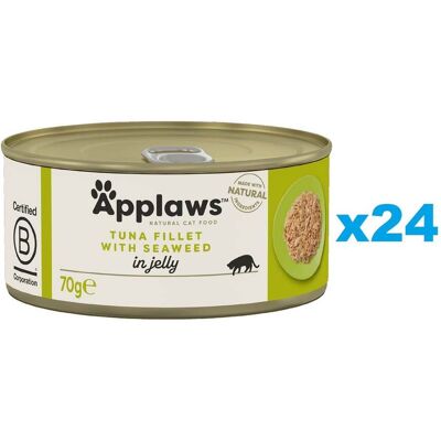 APPLAWS Cat Adult Tuna with Seaweed in Jelly Pachet conserve hrana pisici, ton si alge in aspic 24x70 g APPLAWS Cat Adult Tuna with Seaweed in Jelly Pachet conserve hrana pisici, ton si alge in aspic 24x70 g