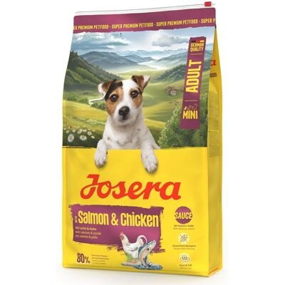 JOSERA Mini Adult Salmon and Chicken 10kg hrană fără gluten cu sos pentru câini de rase mici JOSERA Mini Adult Salmon and Chicken 10kg hrană fără gluten cu sos pentru câini de rase mici