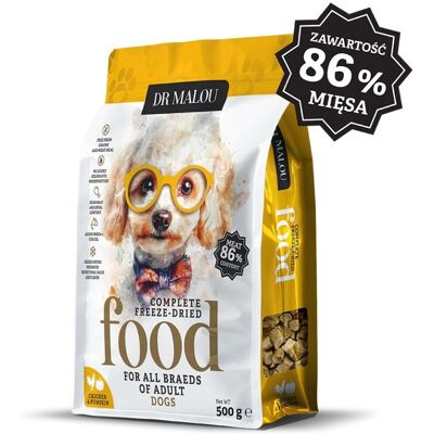 DR MALOU Hrană liofilizată pui cu dovleac 2x500 g DR MALOU Hrană liofilizată pui cu dovleac 2x500 g