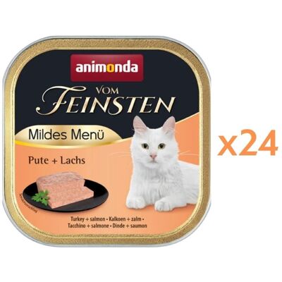 ANIMONDA Vom Feinsten Mild hrană umedă tip pate pentru pisici cu curcan și somon 24x100 g ANIMONDA Vom Feinsten Mild hrană umedă tip pate pentru pisici cu curcan și somon 24x100 g