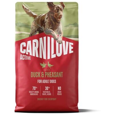 Hrană câini activi CARNILOVE Active Dog Duck and Pheasant Adult 4 kg rață și fazan Hrană câini activi CARNILOVE Active Dog Duck and Pheasant Adult 4 kg rață și fazan
