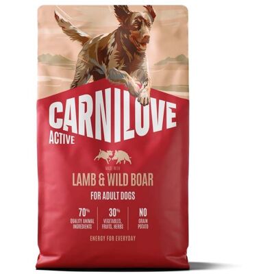 Hrană câini adulți activi CARNILOVE Active Dog Lamb and Wild Boar Adult 4 kg miel și mistreț Hrană câini adulți activi CARNILOVE Active Dog Lamb and Wild Boar Adult 4 kg miel și mistreț