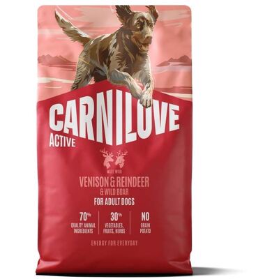 Hrană uscată câini sportivi 4 kg CARNILOVE Active Dog Venison și Renifer Adult 4 kg vânat, ren și mistreț Hrană uscată câini sportivi 4 kg CARNILOVE Active Dog Venison și Renifer Adult 4 kg vânat, ren și mistreț