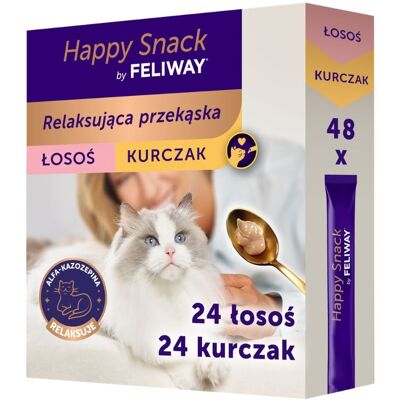 Gustări relaxante pisici FELIWAY Happy Snack Mix 48x15 g pui și somon Gustări relaxante pisici FELIWAY Happy Snack Mix 48x15 g pui și somon
