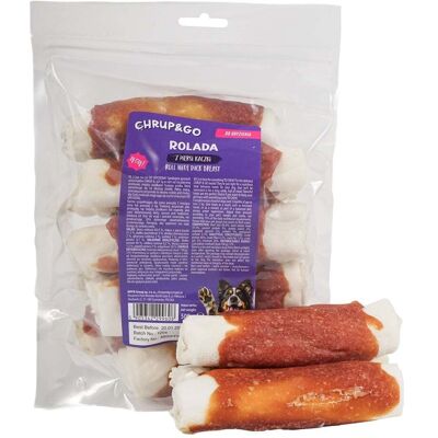 CHRUP&GO CHRUP&GO Ruladă 24x500 g recompense pentru câini, cu piept de rață CHRUP&GO CHRUP&GO Ruladă 24x500 g recompense pentru câini, cu piept de rață