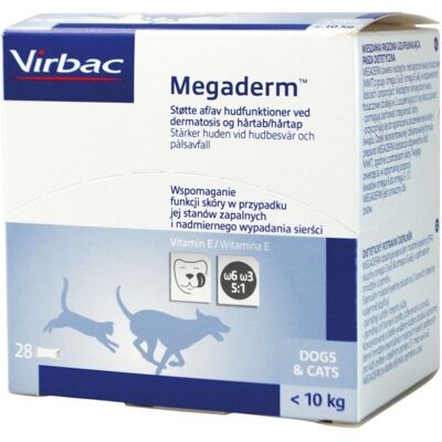 VIRBAC Megaderm - Supliment pentru piele pentru câini și pisici - 28x4ml VIRBAC Megaderm - Supliment pentru piele pentru câini și pisici - 28x4ml