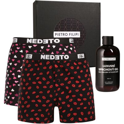 Set cadou pentru bărbați2PACK pantaloni scurţiNedeto și gelul de duș Pietro Filipi (3NPGP1L) XL Set cadou pentru bărbați2PACK pantaloni scurţiNedeto și gelul de duș Pietro Filipi (3NPGP1L) XL