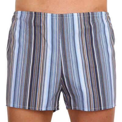 Foltýn Pantaloni scurți clasici pentru bărbați albaștri cu dungi extra supradimensionați (KN75) 8XL Foltýn Pantaloni scurți clasici pentru bărbați albaștri cu dungi extra supradimensionați (KN75) 8XL