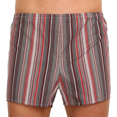 Boxeri largi bărbați Foltýn roșii cu dungi mărimi mari (KN76) 5XL Boxeri largi bărbați Foltýn roșii cu dungi mărimi mari (KN76) 5XL