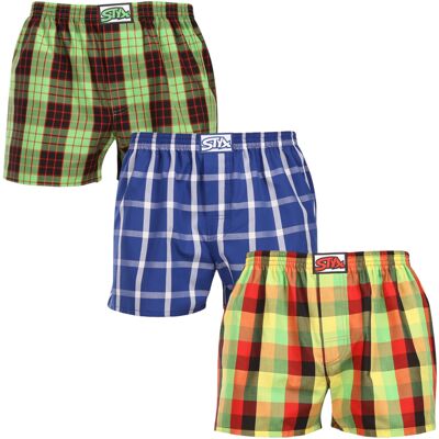 3PACK Boxeri largi bărbați Styx elastic clasic multicolor supradimensional (3E110406) 5XL 3PACK Boxeri largi bărbați Styx elastic clasic multicolor supradimensional (3E110406) 5XL