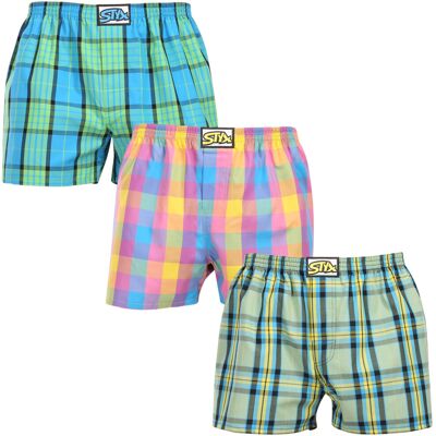 3PACK Boxeri largi bărbați Styx elastic clasic multicolor supradimensional (3E110103) 5XL 3PACK Boxeri largi bărbați Styx elastic clasic multicolor supradimensional (3E110103) 5XL