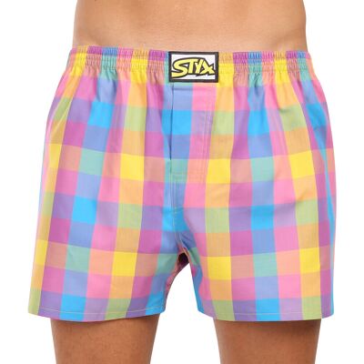 Boxeri largi bărbați Styx elastic clasic multicolor supradimensional (E1101) 5XL Boxeri largi bărbați Styx elastic clasic multicolor supradimensional (E1101) 5XL