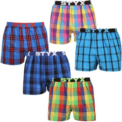 5PACK Boxeri largi bărbați Styx elastic sport multicolor (5B0112345) XXL 5PACK Boxeri largi bărbați Styx elastic sport multicolor (5B0112345) XXL