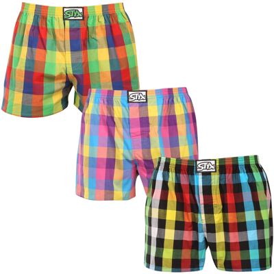 3PACK Boxeri largi bărbați Styx elastic clasic multicolor supradimensional (3E010406) 5XL 3PACK Boxeri largi bărbați Styx elastic clasic multicolor supradimensional (3E010406) 5XL
