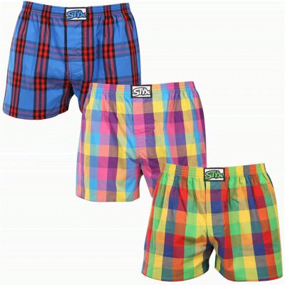 3PACK Boxeri largi bărbați Styx elastic clasic multicolor supradimensional (3E010205) 5XL 3PACK Boxeri largi bărbați Styx elastic clasic multicolor supradimensional (3E010205) 5XL