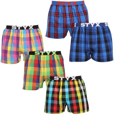 5PACK Boxeri largi bărbați Styx elastic sport multicolor (5B0112356) XXL 5PACK Boxeri largi bărbați Styx elastic sport multicolor (5B0112356) XXL