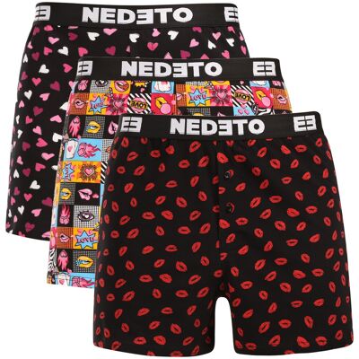 3PACK pantaloni scurți pentru bărbațiNedeto Ziua Îndrăgostiților multicoloră (3NGVL01) 3XL 3PACK pantaloni scurți pentru bărbațiNedeto Ziua Îndrăgostiților multicoloră (3NGVL01) 3XL