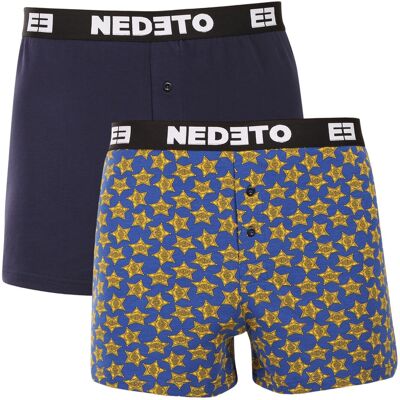 2PACK boxeri largi bărbați Nedeto multicolori (2NGV01) XL 2PACK boxeri largi bărbați Nedeto multicolori (2NGV01) XL