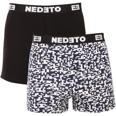 2PACK boxeri largi bărbați Nedeto multicolori (2NGV03) XXL 2PACK boxeri largi bărbați Nedeto multicolori (2NGV03) XXL