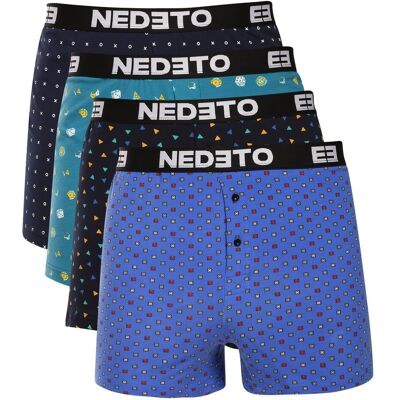 4PACK boxeri largi bărbați Nedeto multicolori (4NGV05) XXL 4PACK boxeri largi bărbați Nedeto multicolori (4NGV05) XXL