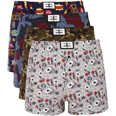 4PACK boxeri largi pentru bărbați Nedeto multicolori (4NTV04) XXL 4PACK boxeri largi pentru bărbați Nedeto multicolori (4NTV04) XXL