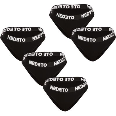 5PACK chiloți damă Nedeto negri (5NKB001) M 5PACK chiloți damă Nedeto negri (5NKB001) M