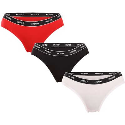 3PACK chiloți damă HUGO multicolori (50480157 968) XL 3PACK chiloți damă HUGO multicolori (50480157 968) XL