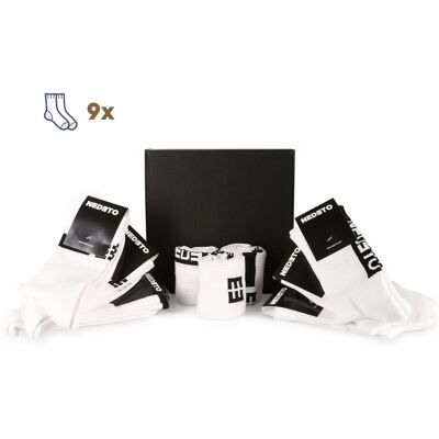 9PACK Nedeto șosete sport înalt alb (9NOB1) M 9PACK Nedeto șosete sport înalt alb (9NOB1) M