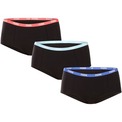 3PACK chiloți damă Puma negri (503006001 009) S 3PACK chiloți damă Puma negri (503006001 009) S