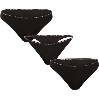 3PACK chiloți și tanga pentru femeiTommy Hilfiger negru (UW0UW05756 0V2) XL 3PACK chiloți și tanga pentru femeiTommy Hilfiger negru (UW0UW05756 0V2) XL