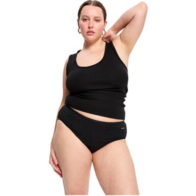 Chiloți menstruali Modibodi Basic Mid-Rise Brief Super-Overnight (BSMBSOBLAW) L Chiloți menstruali Modibodi Basic Mid-Rise Brief Super-Overnight (BSMBSOBLAW) L