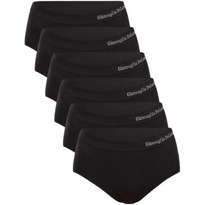 6PACK chiloți damă Gianvaglia fără cusur negru (3008) S/L 6PACK chiloți damă Gianvaglia fără cusur negru (3008) S/L