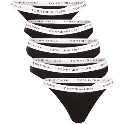 5PACK chiloți și tanga pentru femeiTommy Hilfiger negru (UW0UW06579 0R9) L 5PACK chiloți și tanga pentru femeiTommy Hilfiger negru (UW0UW06579 0R9) L
