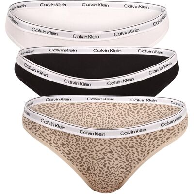 3PACK chiloți damă Calvin Klein multicolori (QD5207-3RN) XL 3PACK chiloți damă Calvin Klein multicolori (QD5207-3RN) XL