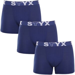 3PACK boxeri pentru bărbați Styx pantaloni scurți de boxer lungi sport elastic albastru închis (3U968) M 3PACK boxeri pentru bărbați Styx pantaloni scurți de boxer lungi sport elastic albastru închis (3U968) M