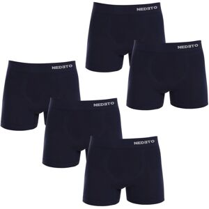 5PACK Boxeri pentru bărbați Nedeto albastru fără cusur bambus fără cusur albastru (5NDTB002S) M 5PACK Boxeri pentru bărbați Nedeto albastru fără cusur bambus fără cusur albastru (5NDTB002S) M
