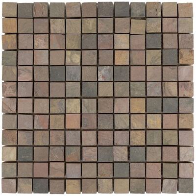 PIATRAONLINE Mozaic Ardezie Naturala Multicolora 2.3x2.3 cm – Interior și Exterior Ideal pt. Dușuri, Bai, Bucatarii, Șeminee PIATRAONLINE Mozaic Ardezie Naturala Multicolora 2.3x2.3 cm – Interior și Exterior Ideal pt. Dușuri, Bai, Bucatarii, Șeminee