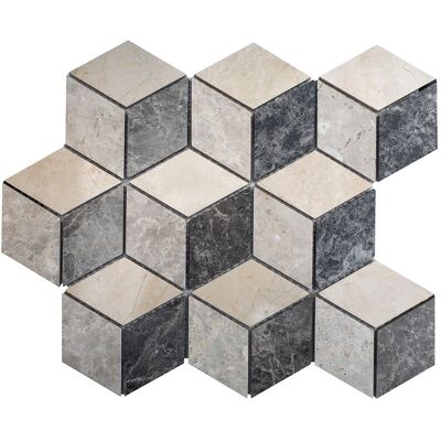PIATRAONLINE Mozaic Marmura Mix Cube, 31 x 27 cm PIATRAONLINE Mozaic Marmura Mix Cube, 31 x 27 cm