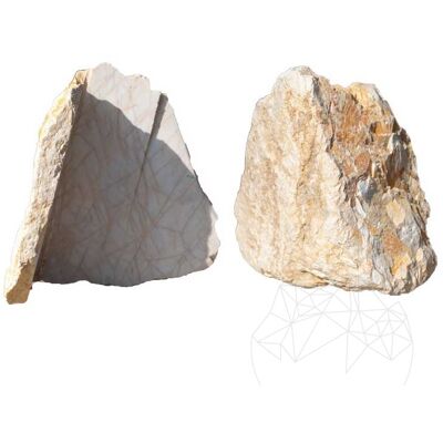 PIATRAONLINE Marmura Poligonala Rock Face Yellow (Coltar) PIATRAONLINE Marmura Poligonala Rock Face Yellow (Coltar)