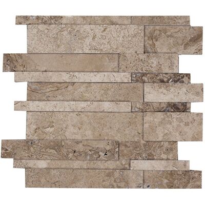 PIATRAONLINE Mozaic Travertin Latte 3D Wall Polisat PIATRAONLINE Mozaic Travertin Latte 3D Wall Polisat