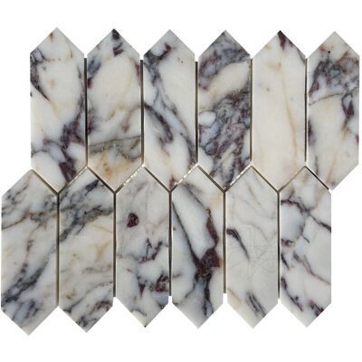 PIATRAONLINE Mozaic Marmura Arabescato Violet Pillar Polisata, 30.5 x 28 cm PIATRAONLINE Mozaic Marmura Arabescato Violet Pillar Polisata, 30.5 x 28 cm