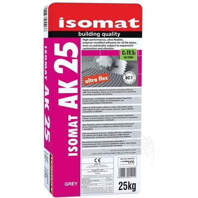 PIATRAONLINE ISOMAT AK-25 – Adeziv profesional pe baza de ciment pentru marmura, granit si piatra naturala (interior/exterior), 25 kg PIATRAONLINE ISOMAT AK-25 – Adeziv profesional pe baza de ciment pentru marmura, granit si piatra naturala (interior/exterior), 25 kg