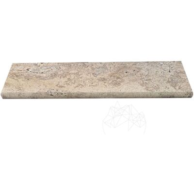 PIATRAONLINE Bordura Travertin Latte Antichizat Cross Cut, 3 x 15 x 61 cm PIATRAONLINE Bordura Travertin Latte Antichizat Cross Cut, 3 x 15 x 61 cm