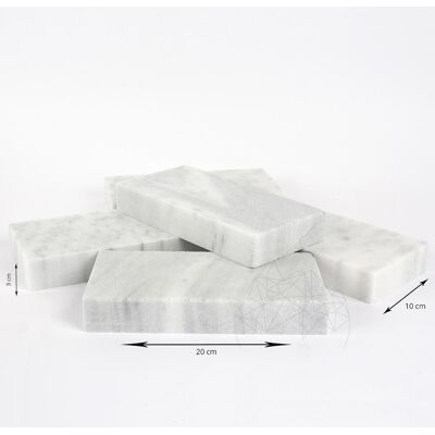 PIATRAONLINE Piatra Cubica Marmura Kavala Neslefuita, 20 x 10 x 3 cm PIATRAONLINE Piatra Cubica Marmura Kavala Neslefuita, 20 x 10 x 3 cm